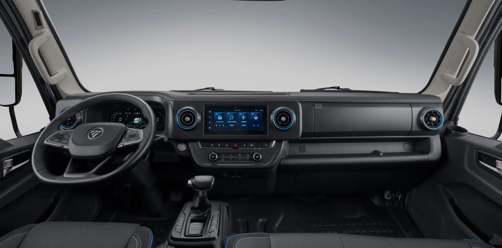 Painel da cabine nova do Aumark S315 (foto Foton do Brasil)